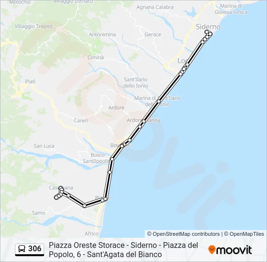 306 Bus Line Map