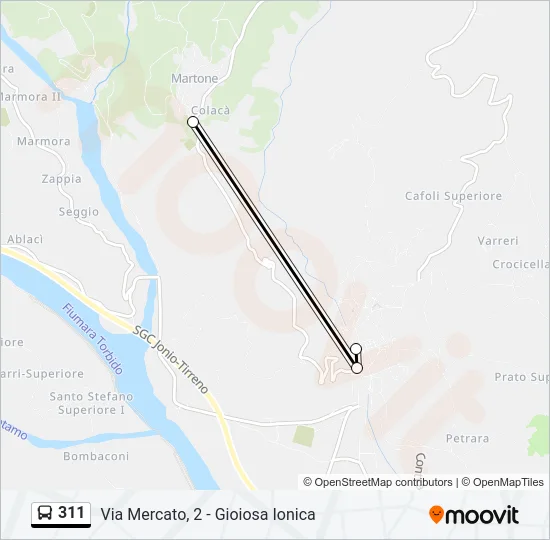 311 Bus Line Map
