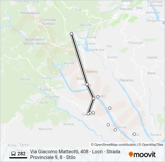282 Bus Line Map