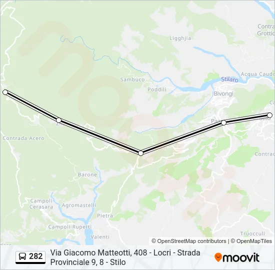 282 Bus Line Map