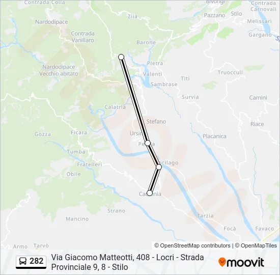 282 Bus Line Map