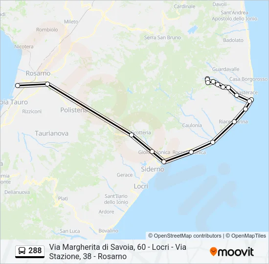 288 Bus Line Map