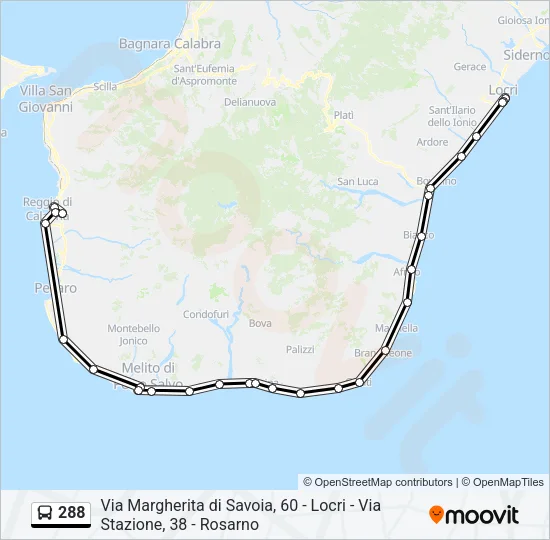 288 Bus Line Map