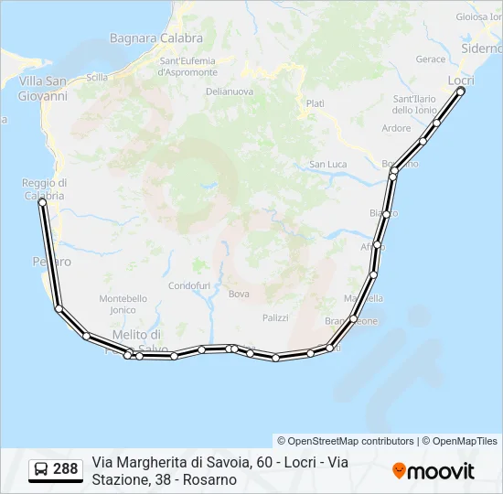 288 Bus Line Map