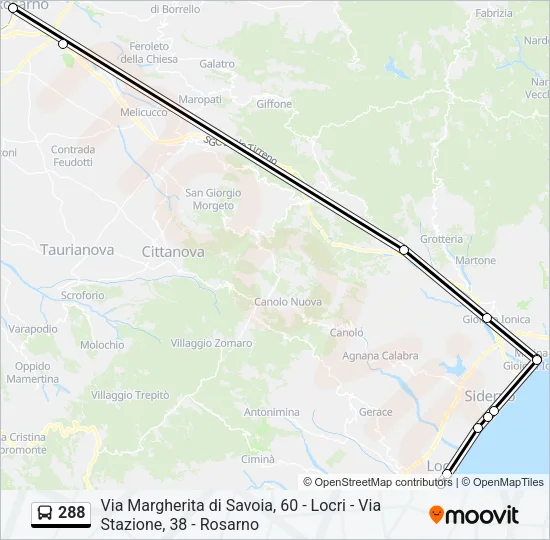 288 Bus Line Map