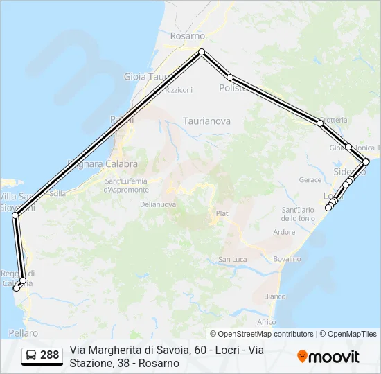 288 Bus Line Map