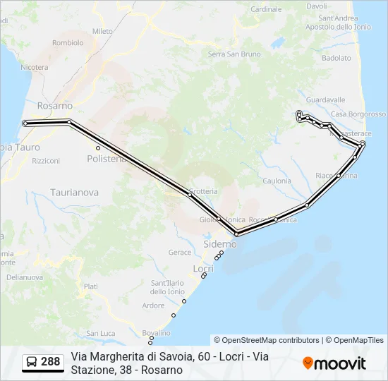 288 Bus Line Map