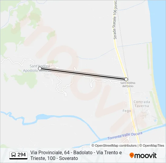 294 Bus Line Map