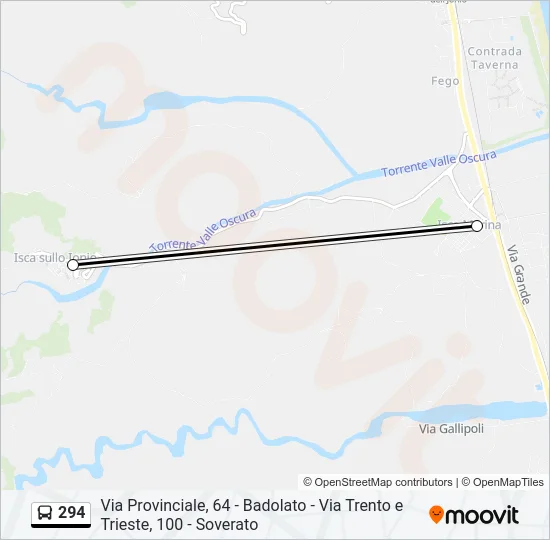 294 Bus Line Map