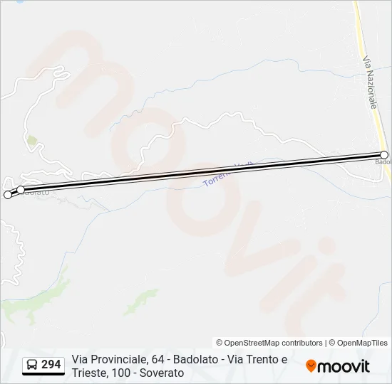 294 Bus Line Map
