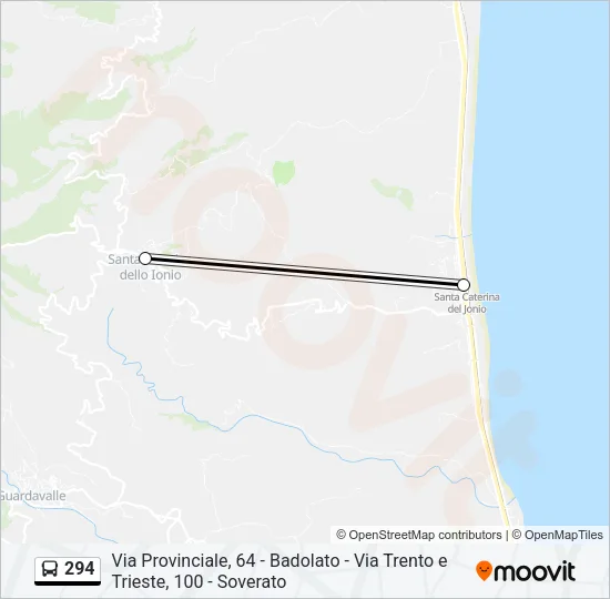 294 Bus Line Map