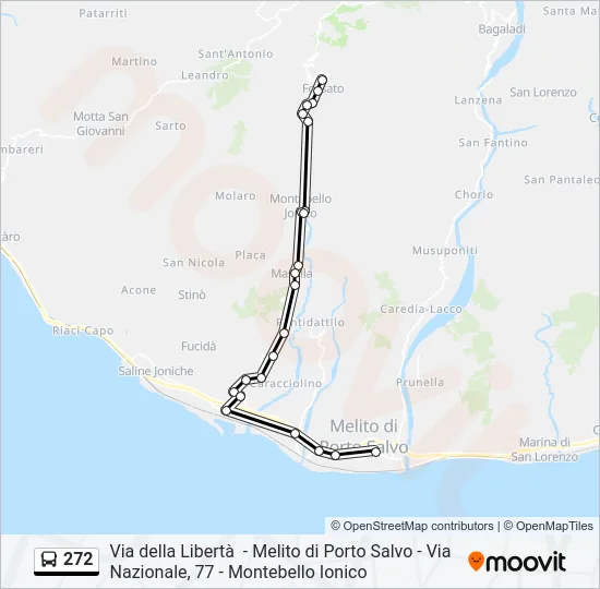 272 Bus Line Map