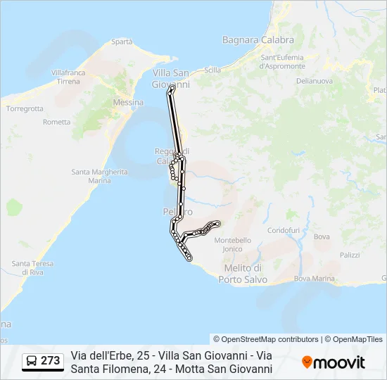 273 Bus Line Map