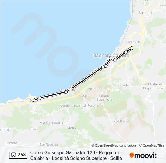 268 Bus Line Map
