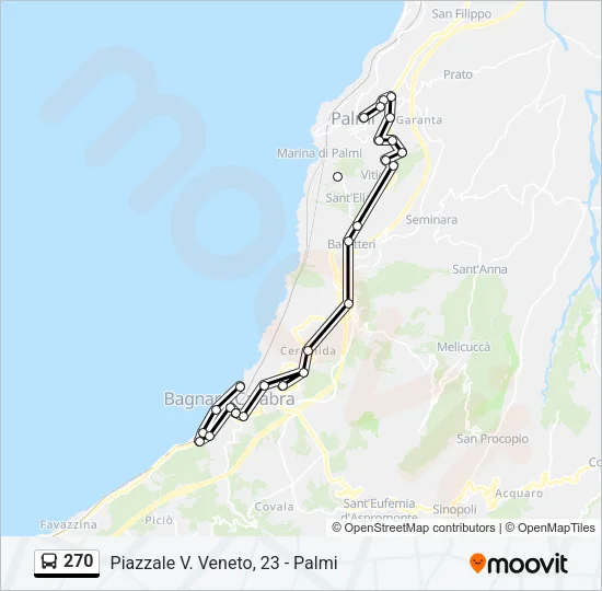 270 Bus Line Map