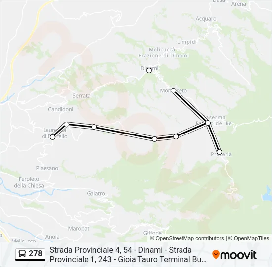 278 Bus Line Map
