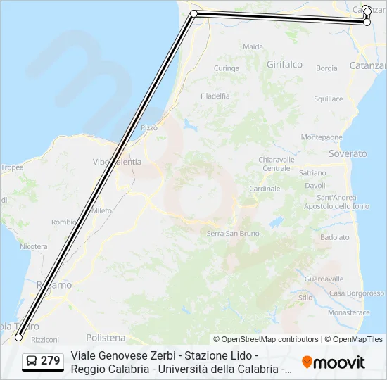 279 Bus Line Map