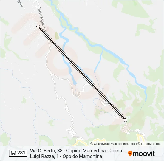 281 Bus Line Map