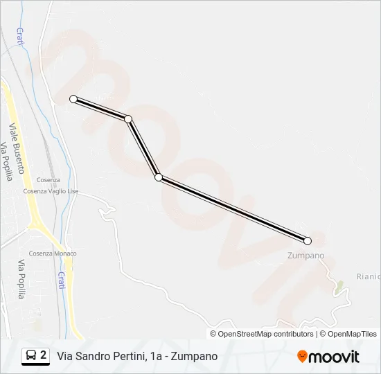 2 Bus Line Map