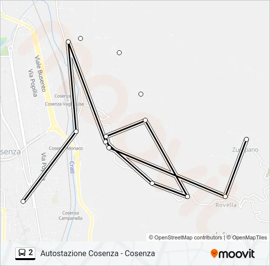 2 Bus Line Map