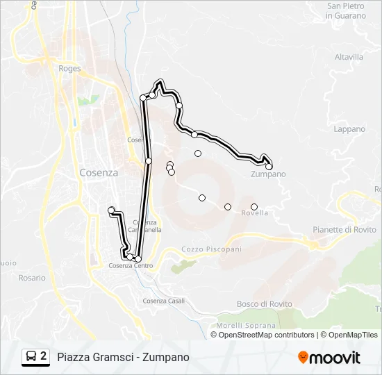 2 Bus Line Map