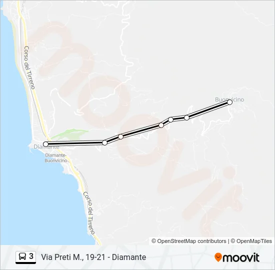 3 Bus Line Map