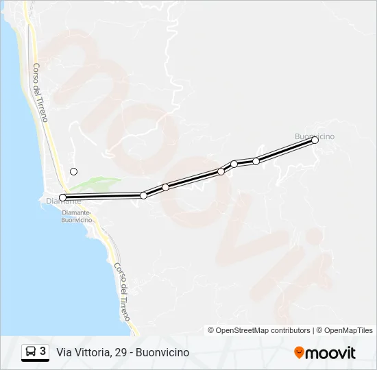 3 Bus Line Map