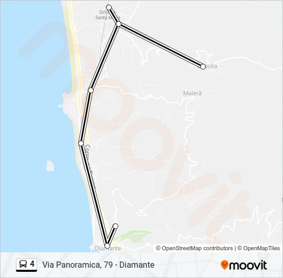 4 Bus Line Map