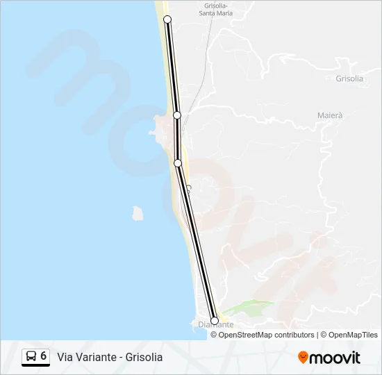 6 Bus Line Map