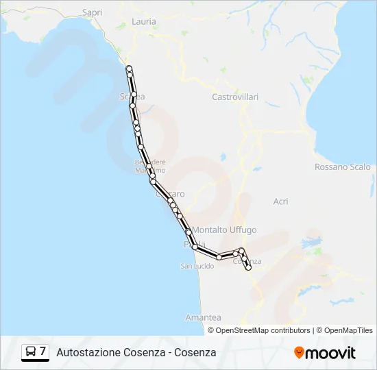 7 Bus Line Map