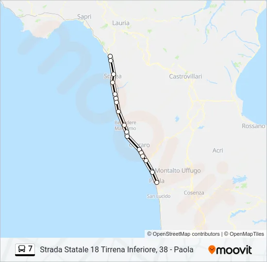 7 Bus Line Map