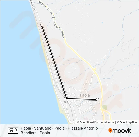 9 Bus Line Map