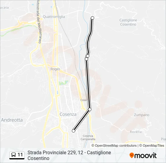 11 Bus Line Map