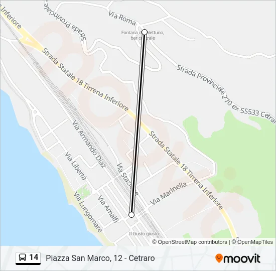 14 Bus Line Map