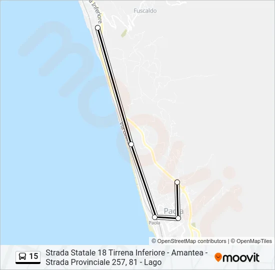 15 Bus Line Map