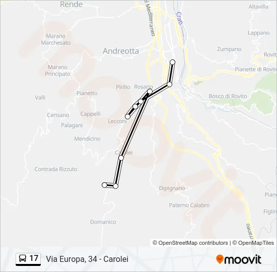 17 Bus Line Map
