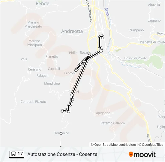 17 Bus Line Map
