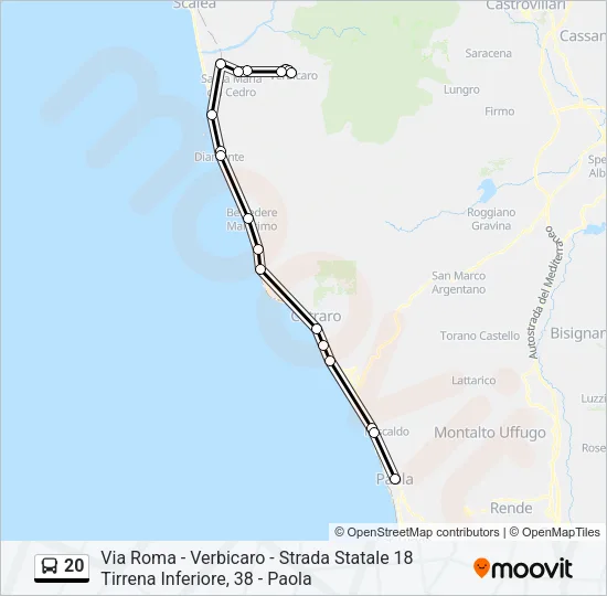 20 Bus Line Map