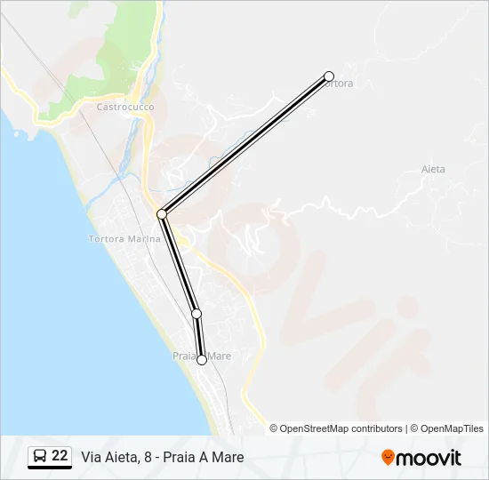 22 Bus Line Map
