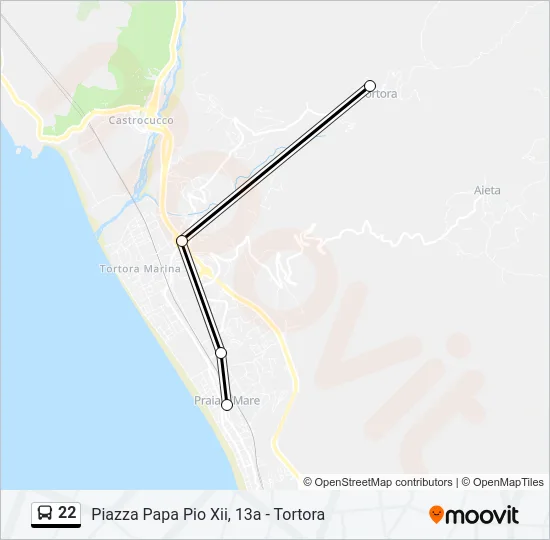 22 Bus Line Map