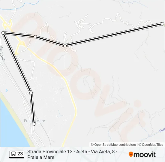 23 Bus Line Map