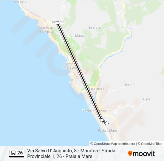 26 Bus Line Map