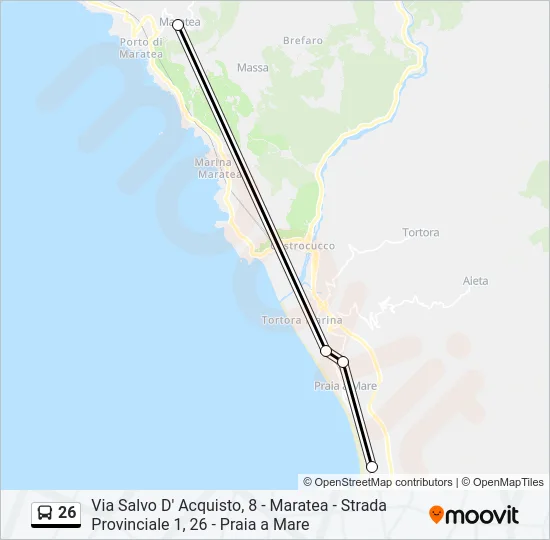 26 Bus Line Map