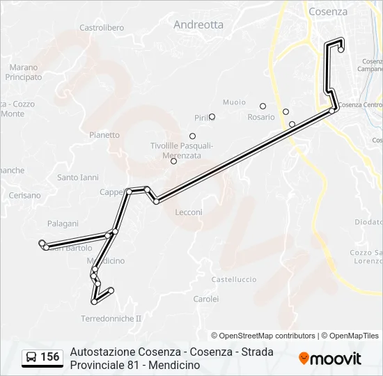 156 Bus Line Map