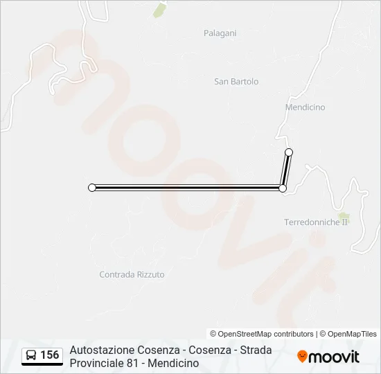 156 Bus Line Map