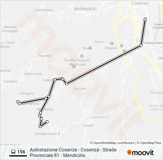 156 Bus Line Map