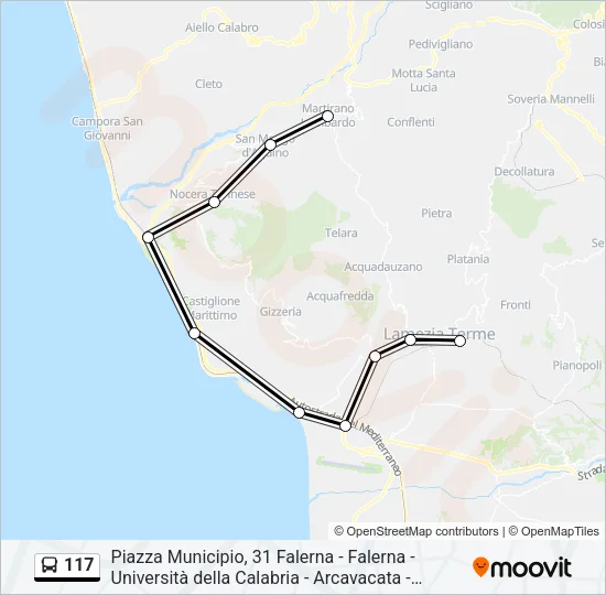 117 Bus Line Map