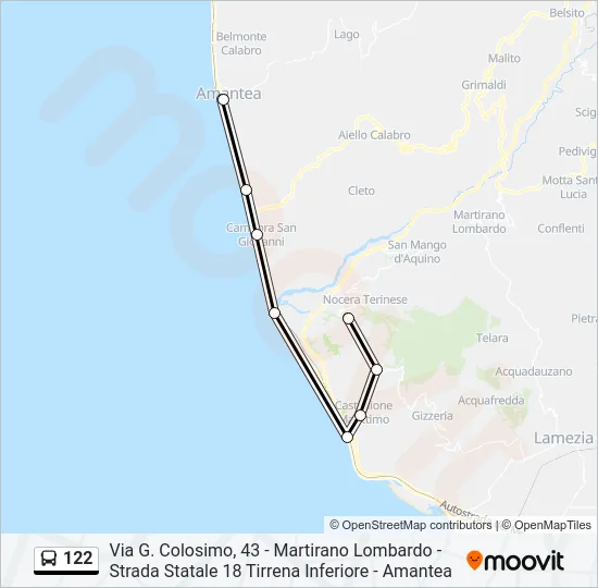 122 Bus Line Map