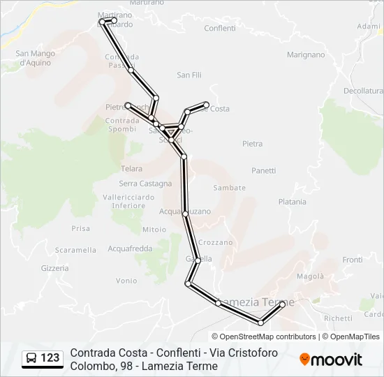 123 Bus Line Map