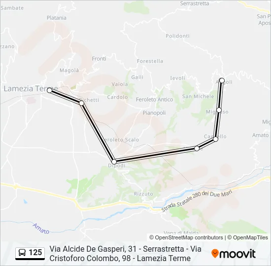 125 Bus Line Map